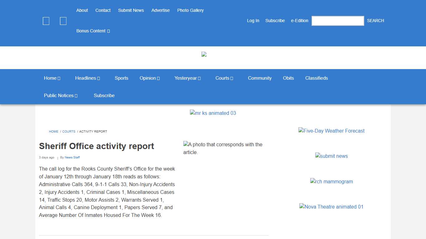 Activity Report Sentinel-Times